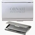 Skeda I Business Card Case, Two-Tone Silver — view 6