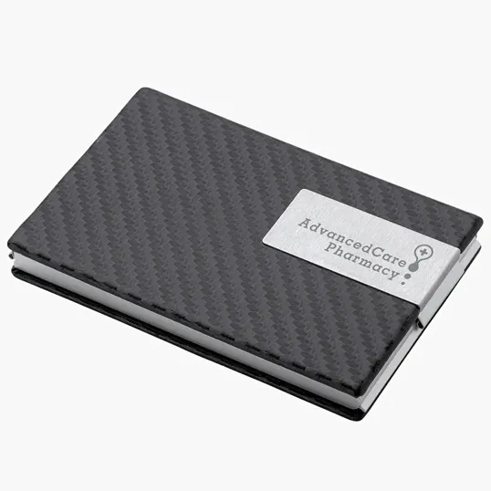 Pesaro Business Card Case with Carbon Fiber Pattern