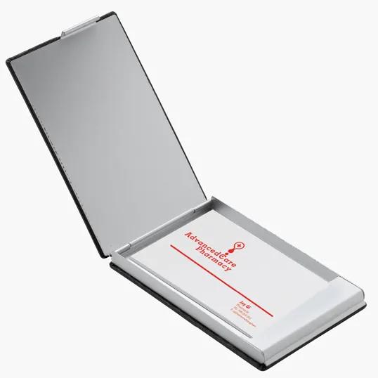 Pesaro Business Card Case with Carbon Fiber Pattern — view 4