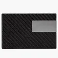Pesaro Business Card Case with Carbon Fiber Pattern — view 3
