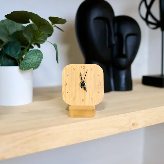 Cade Bamboo Desk Clock — view 6