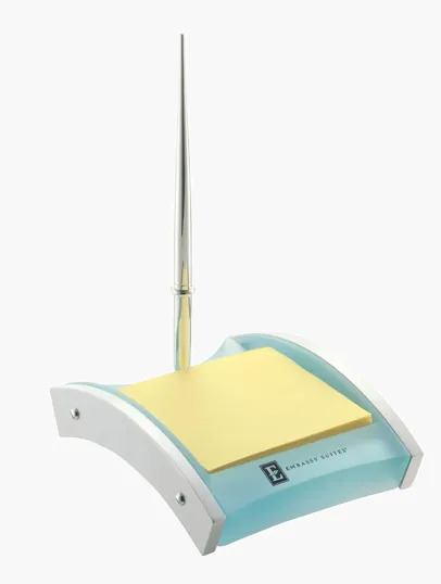 Oceanus Series Acrylic Memo Pad and Pen Holder — view 2