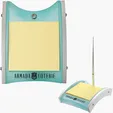 Oceanus Series Acrylic Memo Pad and Pen Holder — view 3