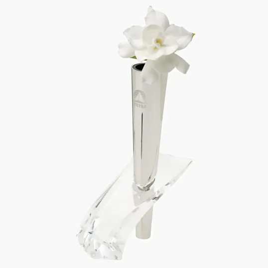 Glacier Chrome & Acrylic Vase