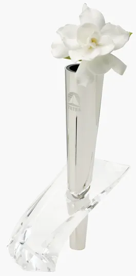 Glacier Chrome & Acrylic Vase — view 2