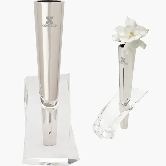 Glacier Chrome & Acrylic Vase — view 3