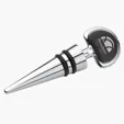 Basilia Bottle Stopper with Leatherette Inlay