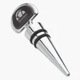Basilia Bottle Stopper with Leatherette Inlay — view 2