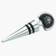 Basilia Bottle Stopper with Leatherette Inlay — view 4