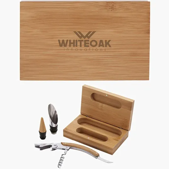 Bel Vino 2-Piece Bamboo Wine Set — view 2
