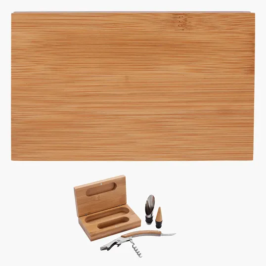 Bel Vino 2-Piece Bamboo Wine Set — view 3