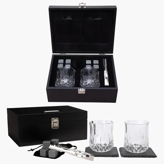Downey 14-Piece Whiskey Set with Crystal Glasses
