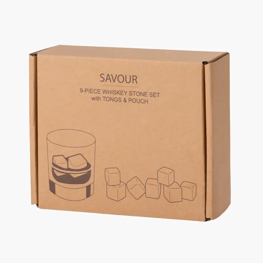 Savour 11-Piece Whiskey Stone Set with Hinged Wooden Gift Box — view 9