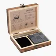 Savour 11-Piece Whiskey Stone Set with Hinged Wooden Gift Box — view 4