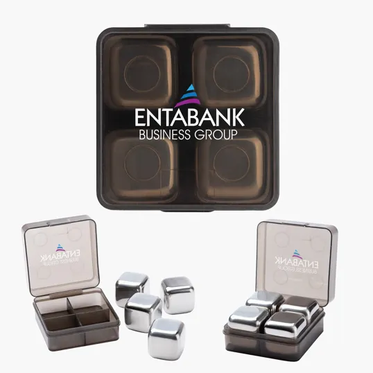 Aces 4-Piece Stainless Steel Ice Cube Set — view 2