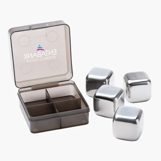 Aces 4-Piece Stainless Steel Ice Cube Set — view 4