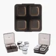 Aces 4-Piece Stainless Steel Ice Cube Set — view 3