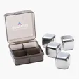 Aces 4-Piece Stainless Steel Ice Cube Set — view 4