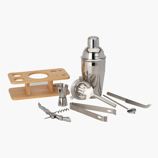 Brandy 7-Piece Cocktail Set with Bamboo Holder — view 4