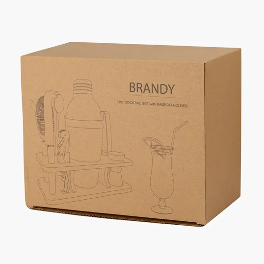 Brandy 7-Piece Cocktail Set with Bamboo Holder — view 6