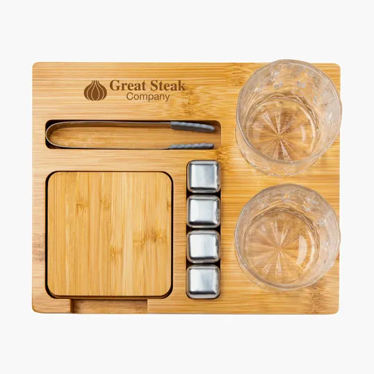 Collins 10-Piece Whiskey Set with Bamboo Base