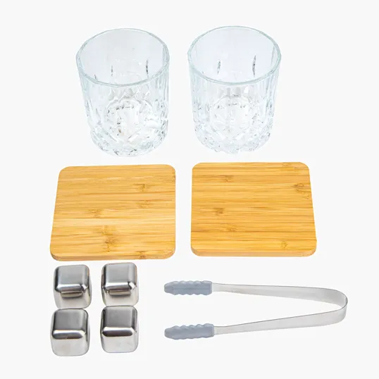 Collins 10-Piece Whiskey Set with Bamboo Base — view 3