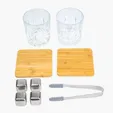 Collins 10-Piece Whiskey Set with Bamboo Base — view 3