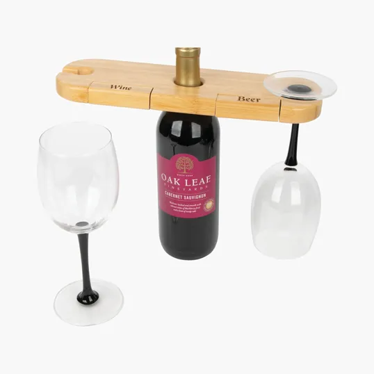 Temecula 3-Piece Bamboo Wine Caddy — view 3