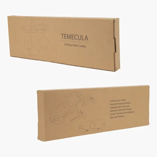 Temecula 3-Piece Bamboo Wine Caddy — view 4