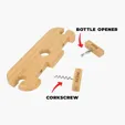Temecula 3-Piece Bamboo Wine Caddy — view 2