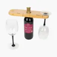 Temecula 3-Piece Bamboo Wine Caddy — view 3