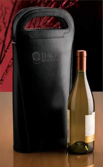 Gioia II Leather Double Wine Carrier — view 4
