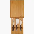 Bamboo Cheese Set with Stainless Steel Knives — view 2