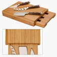 Bamboo Cheese Set with Stainless Steel Knives — view 4