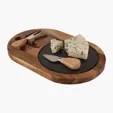 Bon Appetit Slate Cheese Set with Acacia Wood Tray — view 4