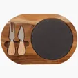 Bon Appetit Slate Cheese Set with Acacia Wood Tray — view 6