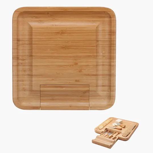 Lorenzi 4-Piece Bamboo Cheese Tray — view 3