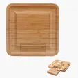 Lorenzi 4-Piece Bamboo Cheese Tray — view 3