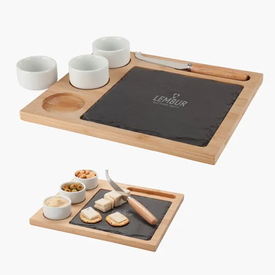 Masia 6-Piece Cheese Set with Bamboo Base