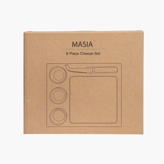 Masia 6-Piece Cheese Set with Bamboo Base — view 6