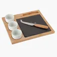 Masia 6-Piece Cheese Set with Bamboo Base — view 4