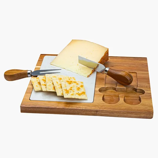 Carson 4-Piece Acacia Wood Cheese Set — view 5