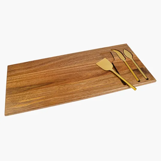 Wright 4-Piece Acacia Wood Serving Set — view 3