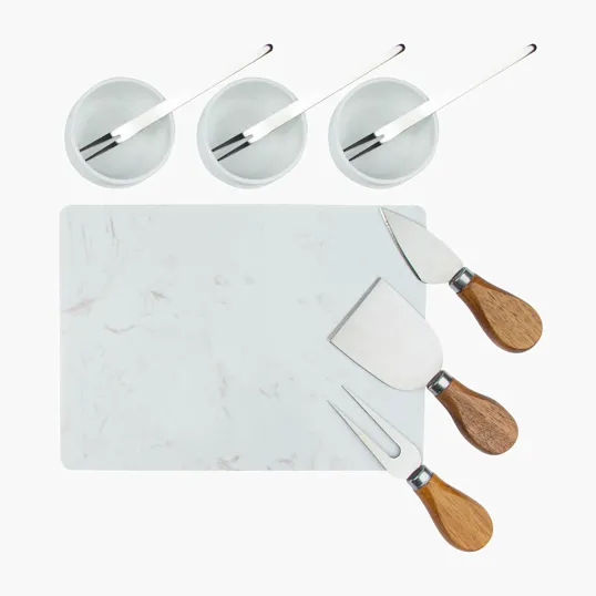 Milton 11-Piece Acacia Wood Cheese Set — view 3