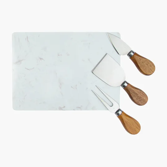 Milton 11-Piece Acacia Wood Cheese Set — view 4