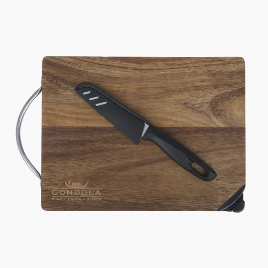Gordon Acacia Wood Cutting Board & Knife Set — view 2