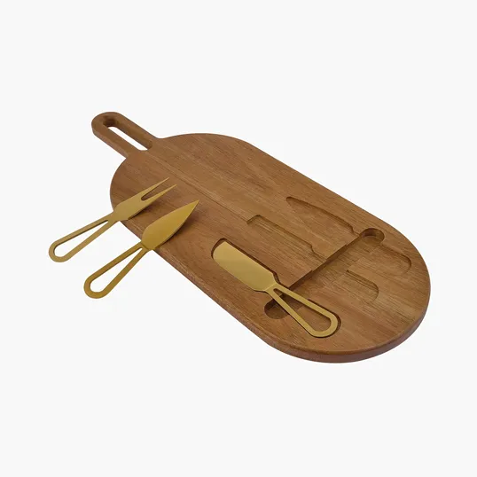 Acacia Wood 4-Piece Cheese & Charcuterie Set — view 4