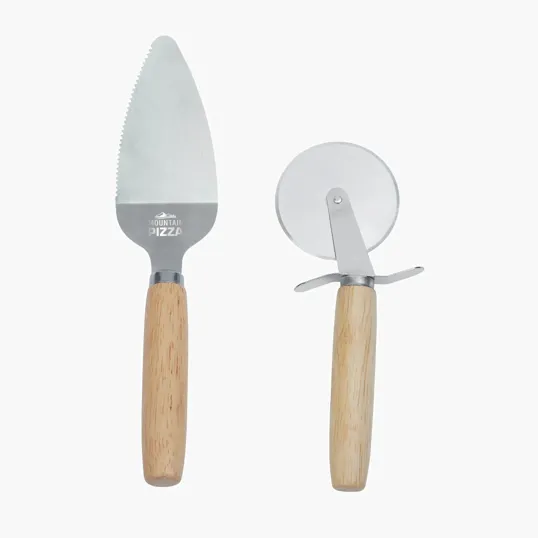 Napoletana 2-Piece Pizza Tool Set with Wood Handles — view 2