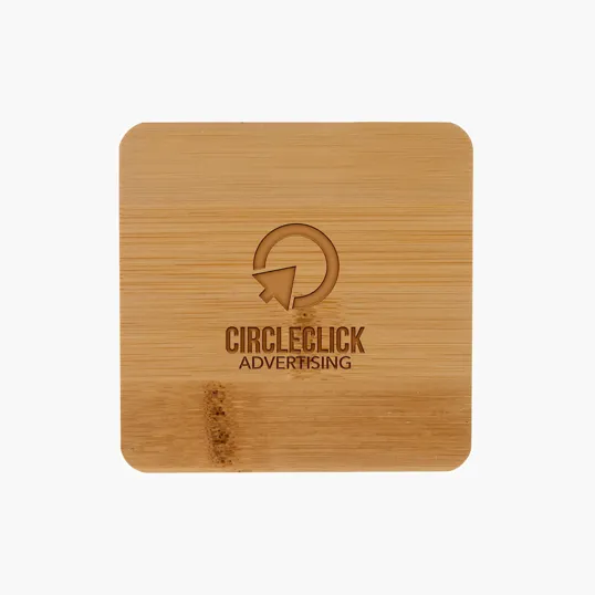 Brandon Single Bamboo Coaster, 3.5" Square — view 2