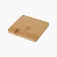 Brandon Single Bamboo Coaster, 3.5" Square — view 4